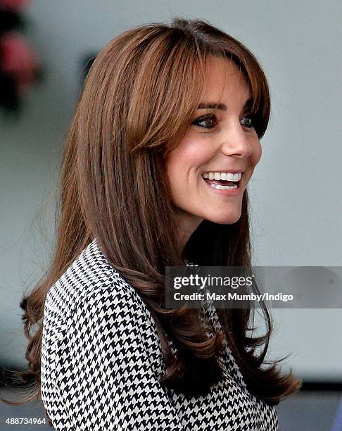 Catherine, Duchess of Cambridge visits the Anna Freud Centre on September 17, 2015 in London, England. The visit was for the Duchess to see how the...