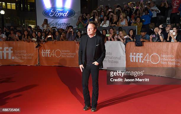 Actor Kiefer Sutherland attends the 'Forsaken' premiere during the 2015 Toronto International Film Festival at Roy Thomson Hall on September 16, 2015...
