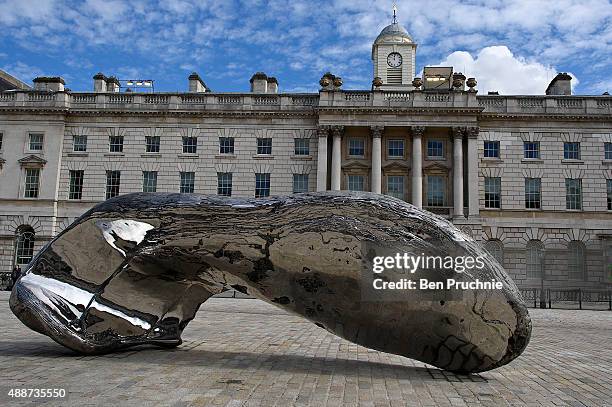 Artist Marc Quinn unveils his new art installation at Somerset House on September 17, 2015 in London, England. The installation consists of four...