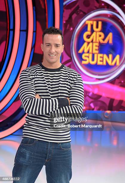 Pablo Puyol attends a press presentation for the 4th season of 'Tu Cara Me Suena' at the Antena 3 studios on September 17, 2015 in Barcelona, Spain.