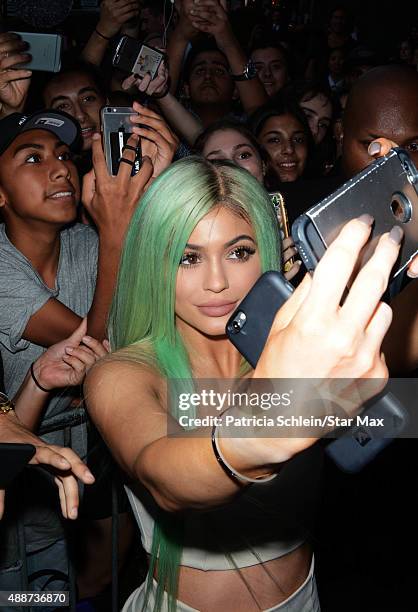 Kylie Jenner is seen on September 16, 2015 in New York City.