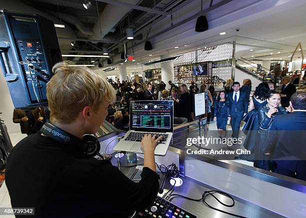 Leanne performs for the audience during the In-Store Opening Gala at Nordstrom Pacific Centre on September 16, 2015 in Vancouver, Canada.