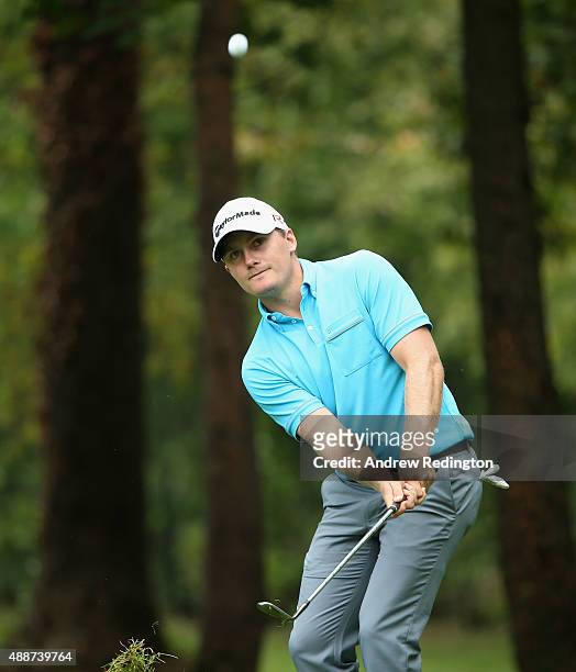 Pontus Widegren of Sweden in action during the first round of the 72nd Open d'Italia at Golf Club Milano on September 17, 2015 in Monza, Italy.