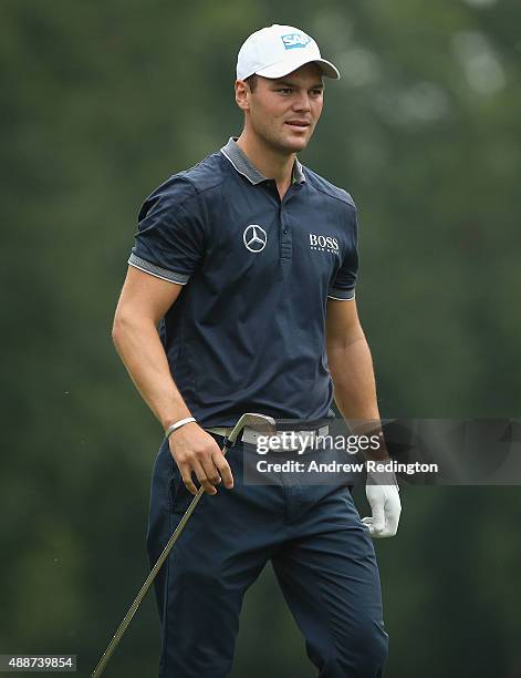 Martin Kaymer of Germany in action during the first round of the 72nd Open d'Italia at Golf Club Milano on September 17, 2015 in Monza, Italy.