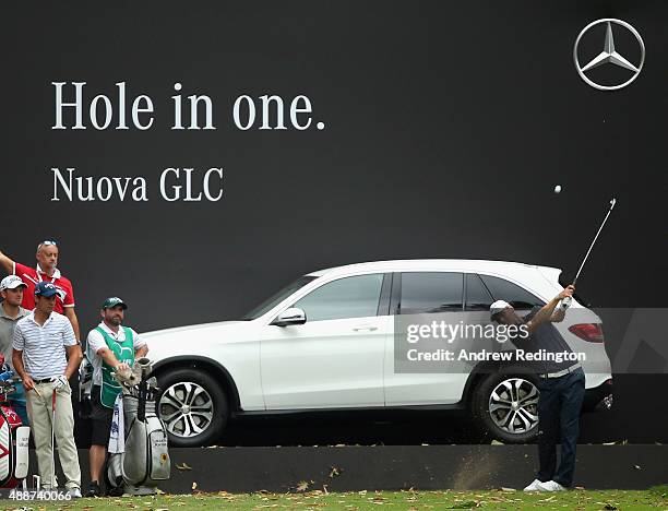 Martin Kaymer of Germany in action during the first round of the 72nd Open d'Italia at Golf Club Milano on September 17, 2015 in Monza, Italy.