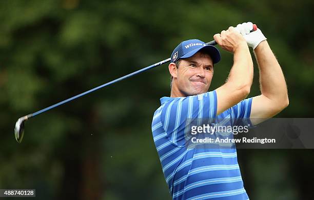 Padraig Harrington of Ireland in action during the first round of the 72nd Open d'Italia at Golf Club Milano on September 17, 2015 in Monza, Italy.