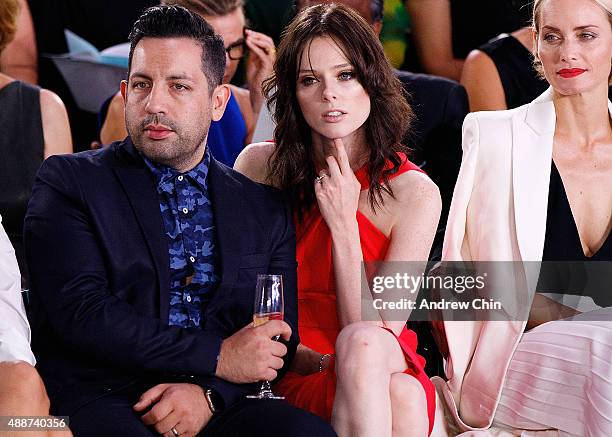 James Conran, Coco Rocha and Amber Valletta watch Nordstrom Vancouver Store Opening Gala Fashion Show at Vancouver Art Gallery on September 16, 2015...