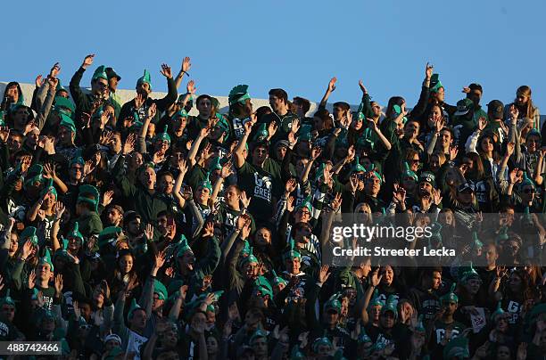 General view of the Michigan State Spartans fans at Spartan Stadium on September 12, 2015 in East Lansing, Michigan.