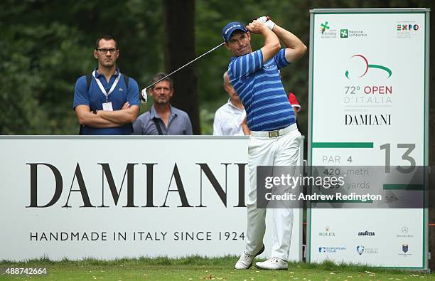 Padraig Harrington of Ireland in action during the first round of the 72nd Open d'Italia at Golf Club Milano on September 17, 2015 in Monza, Italy.