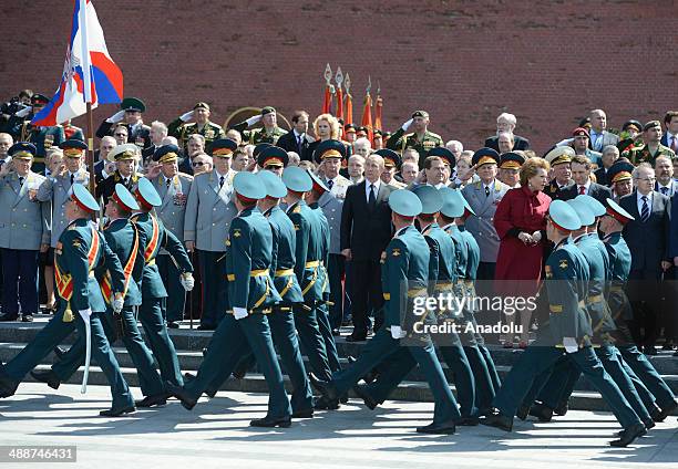 President of Russia Vladimir Putin attends the celebrations of Victory Day, also known '9 may victory' which marks the Soviet Union's victory over...