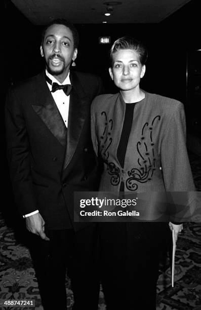 Gregory Hines and wife Pamela Koslow attend 13th Annual American Film Institute Lifetime Achievement Awards Honoring Gene Kelly on March 7, 1985 at...