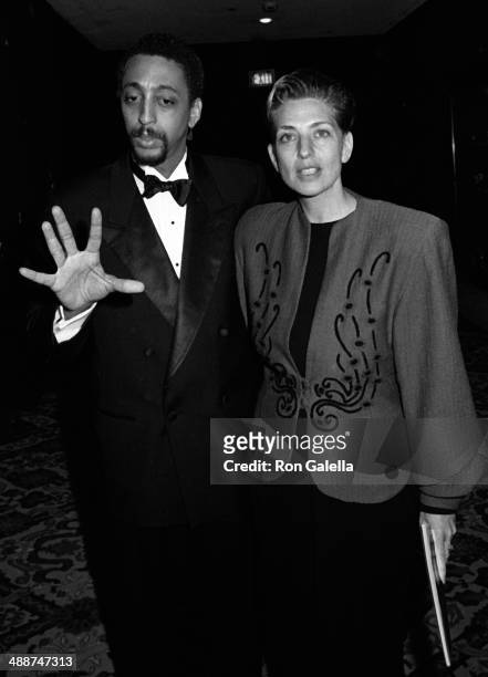 Gregory Hines and wife Pamela Koslow attend 13th Annual American Film Institute Lifetime Achievement Awards Honoring Gene Kelly on March 7, 1985 at...