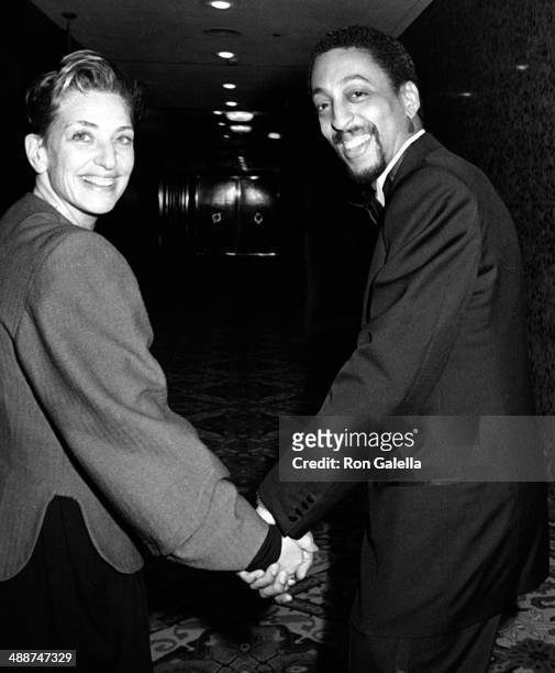 Gregory Hines and wife Pamela Koslow attend 13th Annual American Film Institute Lifetime Achievement Awards Honoring Gene Kelly on March 7, 1985 at...