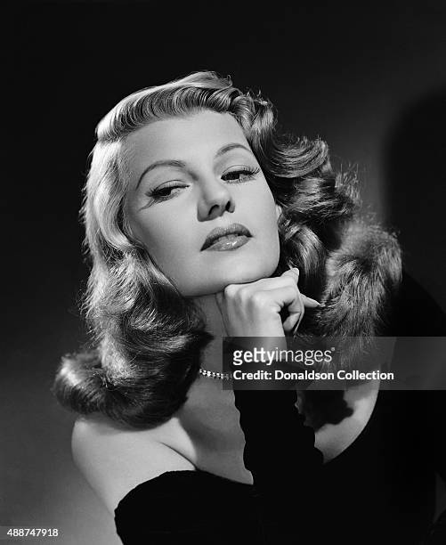 Actress Rita Hayworth poses for a publicity still for the Columbia Pictures movie 'Gilda' in 1946.