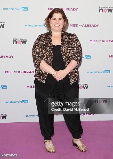 Katy Brand attends the European Premiere of "Miss You Already" at Vue West End on September 17, 2015 in London, England.