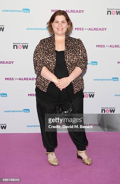 Katy Brand attends the European Premiere of "Miss You Already" at Vue West End on September 17, 2015 in London, England.