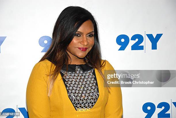 Mindy Kaling at 92nd Street Y on September 16, 2015 in New York City.