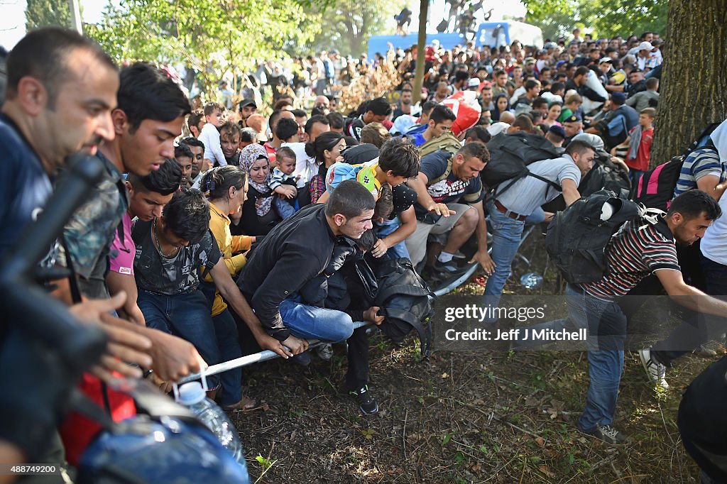 Migrants Arrive In Tovarnik As Croatia Becomes The New Route Into Europe