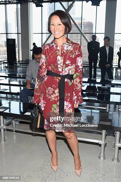 Alina Cho attends the Calvin Klein Collection Spring 2016 fashion show during New York Fashion Week: The Shows at Spring Studios on September 17,...