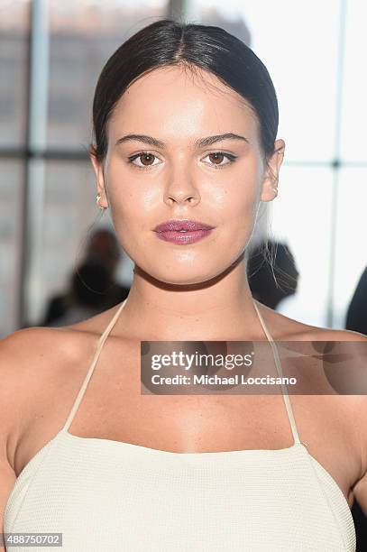 Atlanta de Cadenet attends the Calvin Klein Collection Spring 2016 fashion show during New York Fashion Week: The Shows at Spring Studios on...