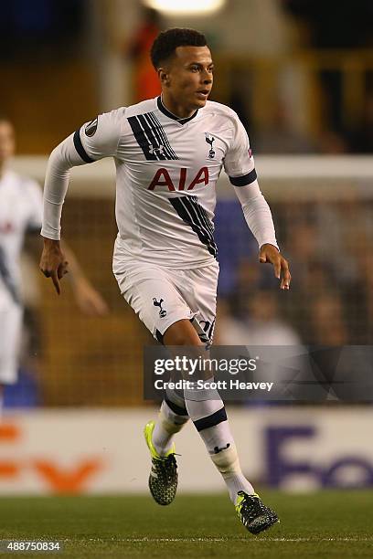 Dele Alli of Tottenham Hotspur in action during the UEFA Europa League Group J match between Tottenham Hotspur FC and Qarabag FK at White Hart Lane...