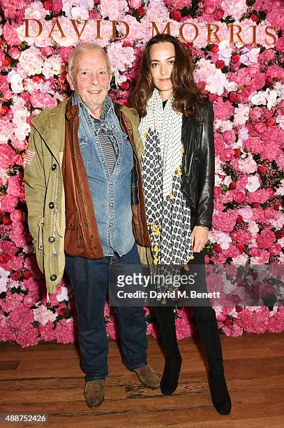 David Bailey and Catherine Bailey attend the David Morris Ai Weiwei exhibition gala preview at the Royal Academy of Arts on September 17, 2015 in...