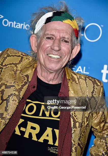 Musician Keith Richards speaks onstage during the "Keith Richards: Under The Influence" press conference at the 2015 Toronto International Film...