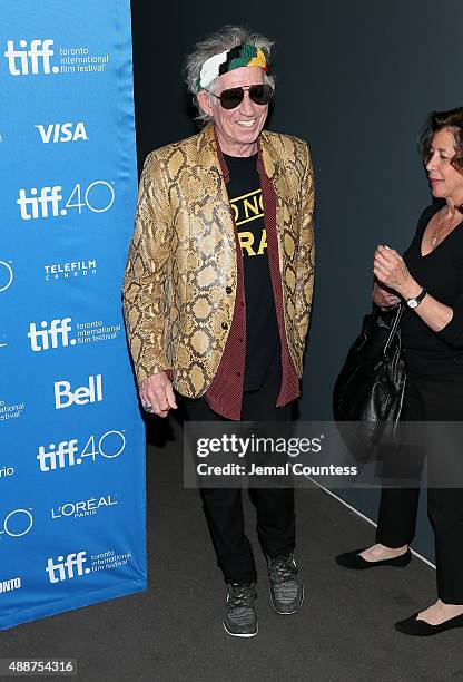 Musician Keith Richards speaks onstage during the "Keith Richards: Under The Influence" press conference at the 2015 Toronto International Film...