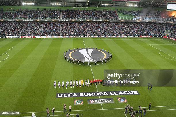 Olympique marseille, UEFA, Europa, League, opkomst, during the UEFA Europa League match between FC Groningen and Olympique Marseille on September 17,...