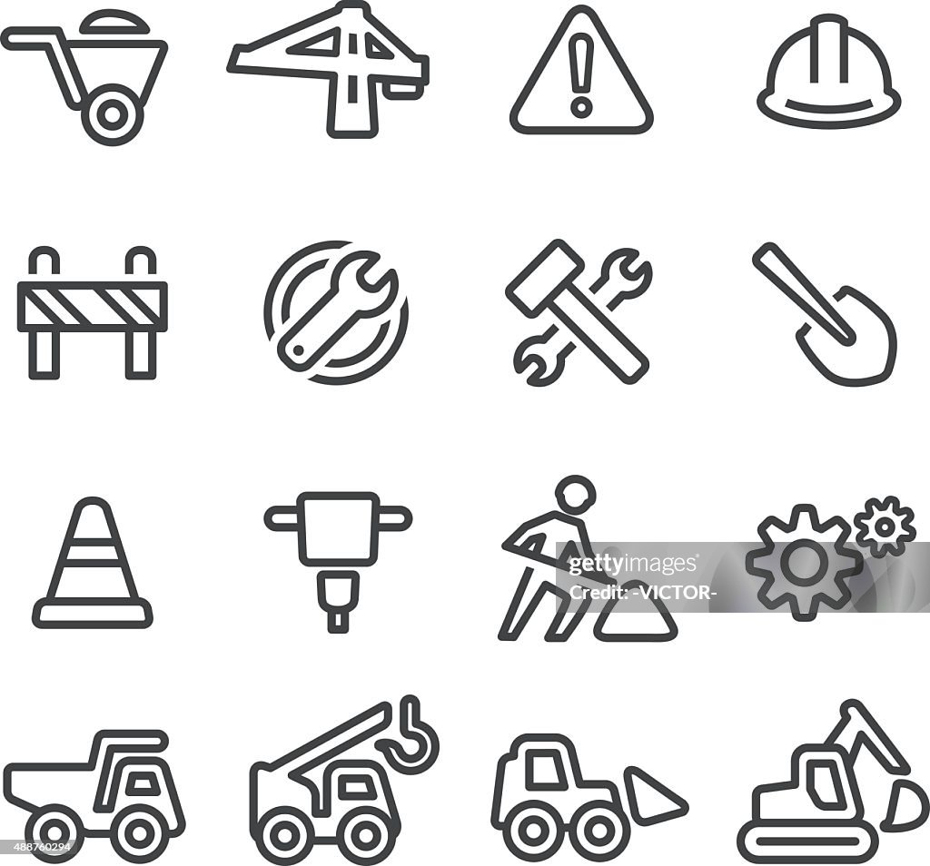 Under Construction Icons - Line Series