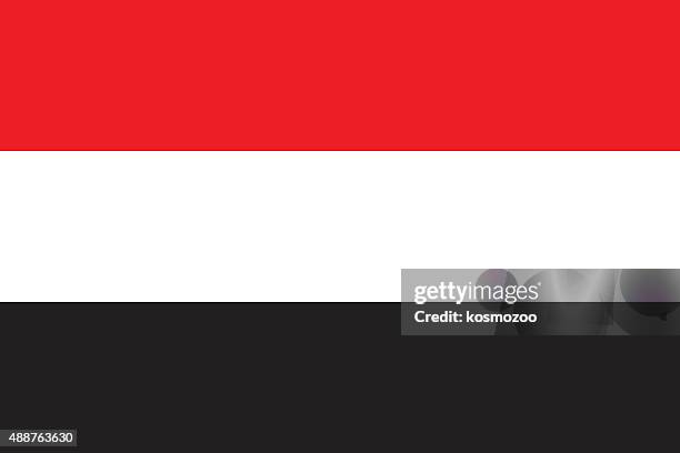 stockillustraties, clipart, cartoons en iconen met flag yemen - arabian peninsula
