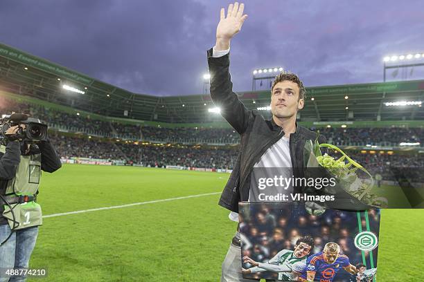 Olympique marseille, Afscheid, Eric Botteghin during the UEFA Europa League match between FC Groningen and Olympique Marseille on September 17, 2015...