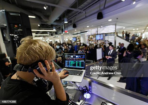 Leanne performs for the audience during the In-Store Opening Gala at Nordstrom Pacific Centre on September 16, 2015 in Vancouver, Canada.