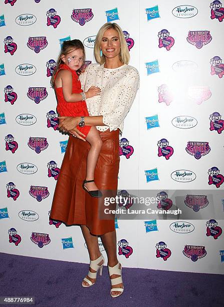 Kristen Taekman and daughter Kingsley Taekman attends the "My Little Pony Equestria Girls Friendship Games " New York Premiere at Angelika Film...