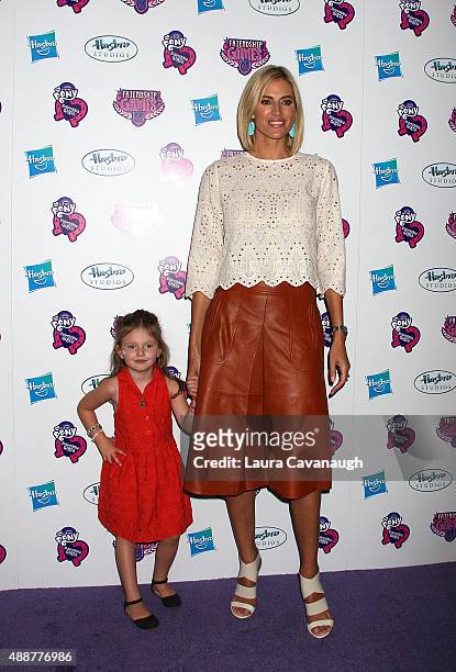 Kristen Taekman and daughter Kingsley Taekman attends the "My Little Pony Equestria Girls Friendship Games " New York Premiere at Angelika Film...