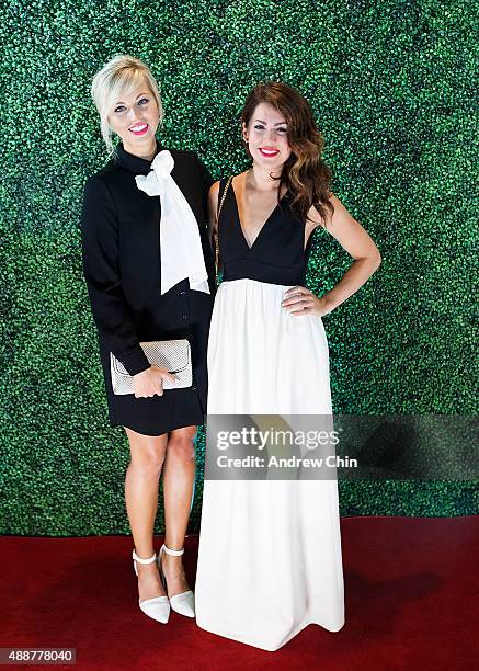 Shay Merritt and Television Personality Jillian Harris attend Nordstrom Vancouver Store Opening Gala Red Carpet at Vancouver Art Gallery on September...