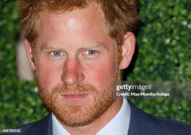Prince Harry attends the Rugby World Cup 2015 welcome party at The Foreign Office on September 17, 2015 in London, England.
