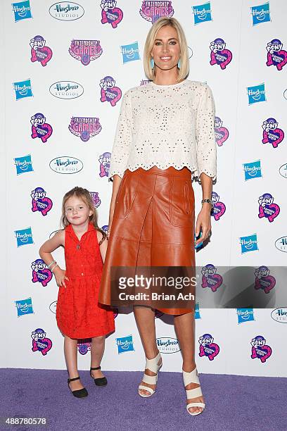 Kristen Taekman and daughter Kingsley Taekman arrive at the My Little Pony Equestria Girls Friendship Games premiere September 17, 2015 at the...