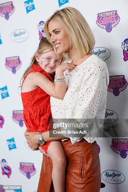 Kristen Taekman and daughter Kingsley Taekman arrive at the My Little Pony Equestria Girls Friendship Games premiere September 17, 2015 at the...