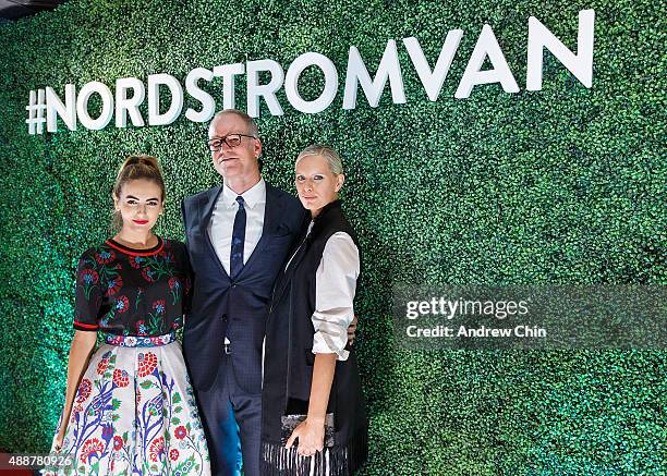 American Actress Camilla Belle, President of Merchandising Pete Nordstrom and Model Karolina Kurkova attend Nordstrom Vancouver Store Opening Gala...