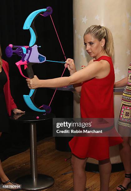 Sarah Michelle Gellar attends the purple carpet premiere screening of the My Little Pony Equestria Girls Friendship Games animated film, held at the...