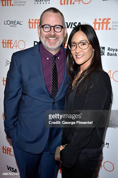 Director/Producer Morgan Neville and Executive Producer Lisa Nishimura attend the "Keith Richards: Under The Influence" premiere during the 2015...