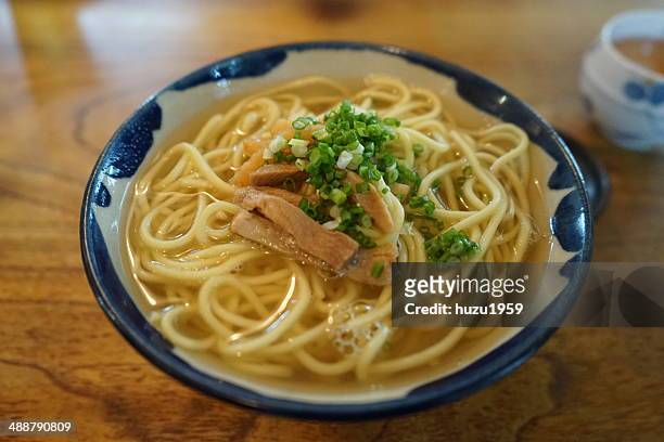 okinawa traditional noodle - yaeyama islands stock pictures, royalty-free photos & images