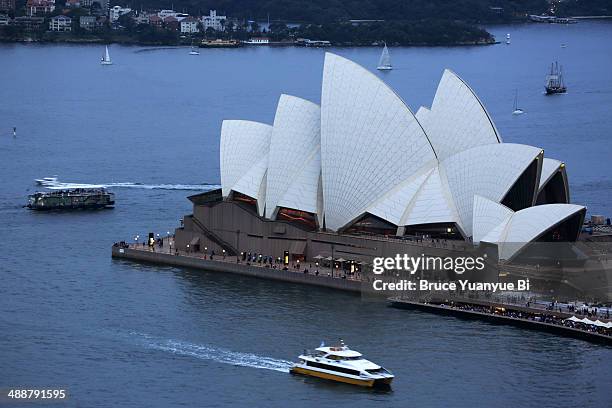 sydney opera house and harbor view - opera house stock pictures, royalty-free photos & images