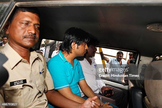 Ankur Tiwari, brother of singer Ankit Tiwari after he got bail for allegedly rape outside Andheri court on May 8, 2014 in Mumbai, India. Ankit Tiwari...