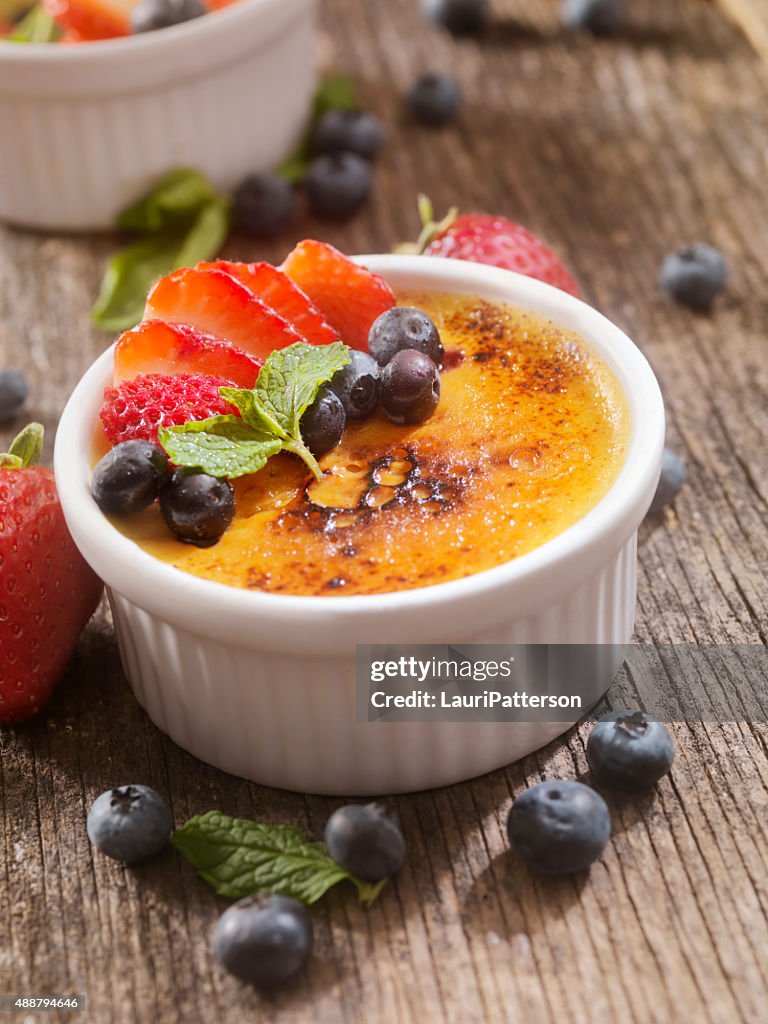 Creme Brulee with Fresh Fruit