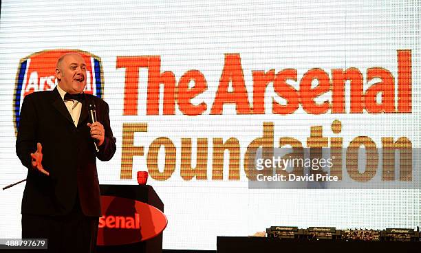 Dara O'Briain the host at the Arsenal Charity Ball at Emirates Stadium on May 8, 2014 in London, England.