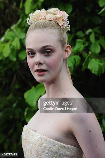 Elle Fanning attends the 'Maleficent' Costume And Props Private Reception at Kensington Palace on May 8, 2014 in London, England.