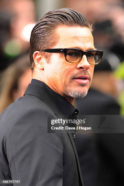 Brad Pitt attends the 'Maleficent' Costume And Props Private Reception at Kensington Palace on May 8, 2014 in London, England.