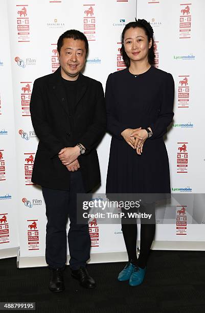 Director Jia Zhangke and actress Zhao Tao attend as the BFI present a preview of "A Touch Of Sin" by Jia Zhangke at BFI Southbank on May 8, 2014 in...